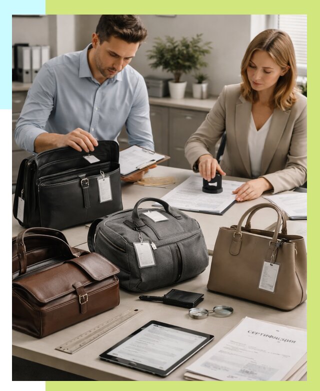 Сертификация сумок в Сибае от 7707 руб. | Алешин-Сба