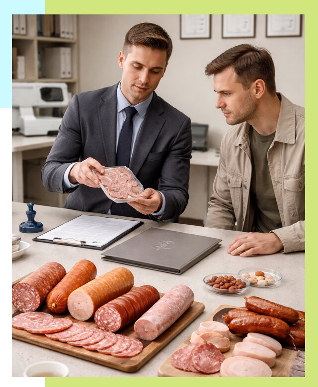 Сертификация колбасных изделий в Сибае от 7707 р. | Алешин-Сба