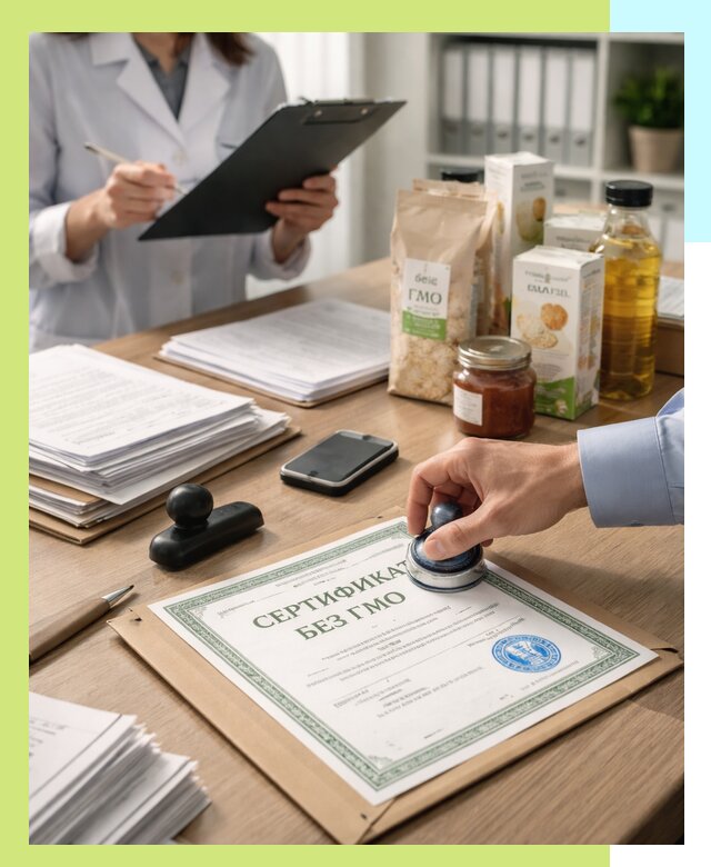 Получение сертификата Без ГМО для продукции в Сибае